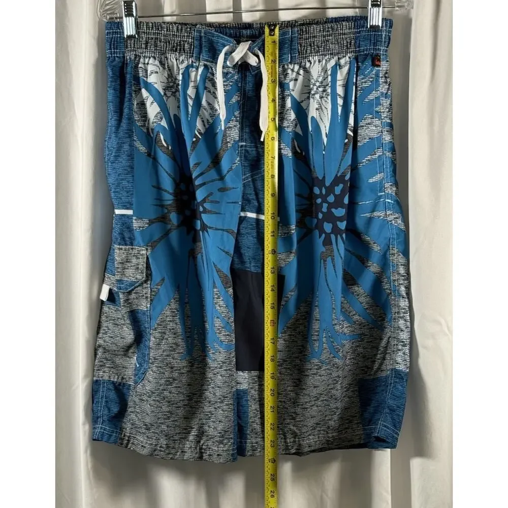 NBN Gear Men's Swim Shorts Trunks Surf Beach Resort Blue Gray White XL 87-39 - Picture 7 of 15